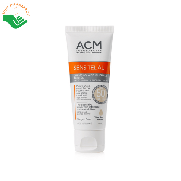  ACM Sensitelial Mineral Cream SPF 50 Light Tint